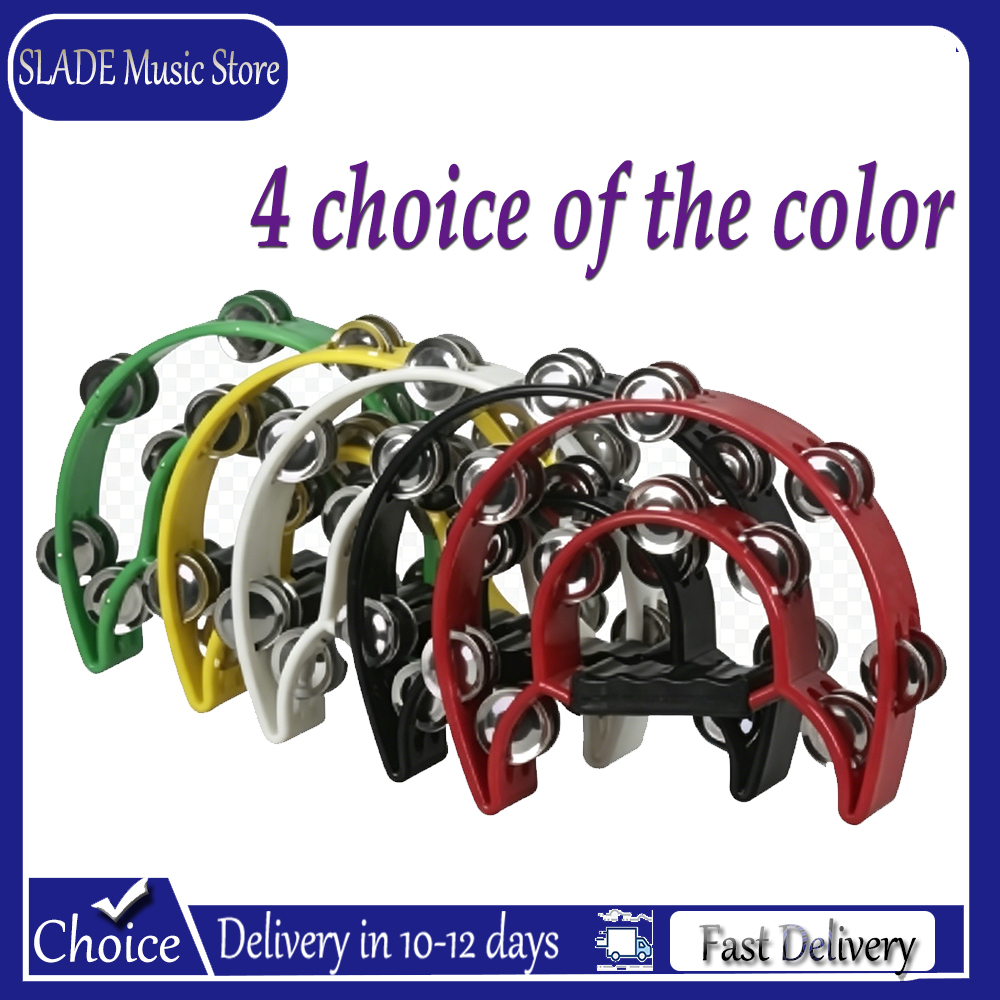 Party Games Music - Handbell Electroplated Metal Tambourine Drum For