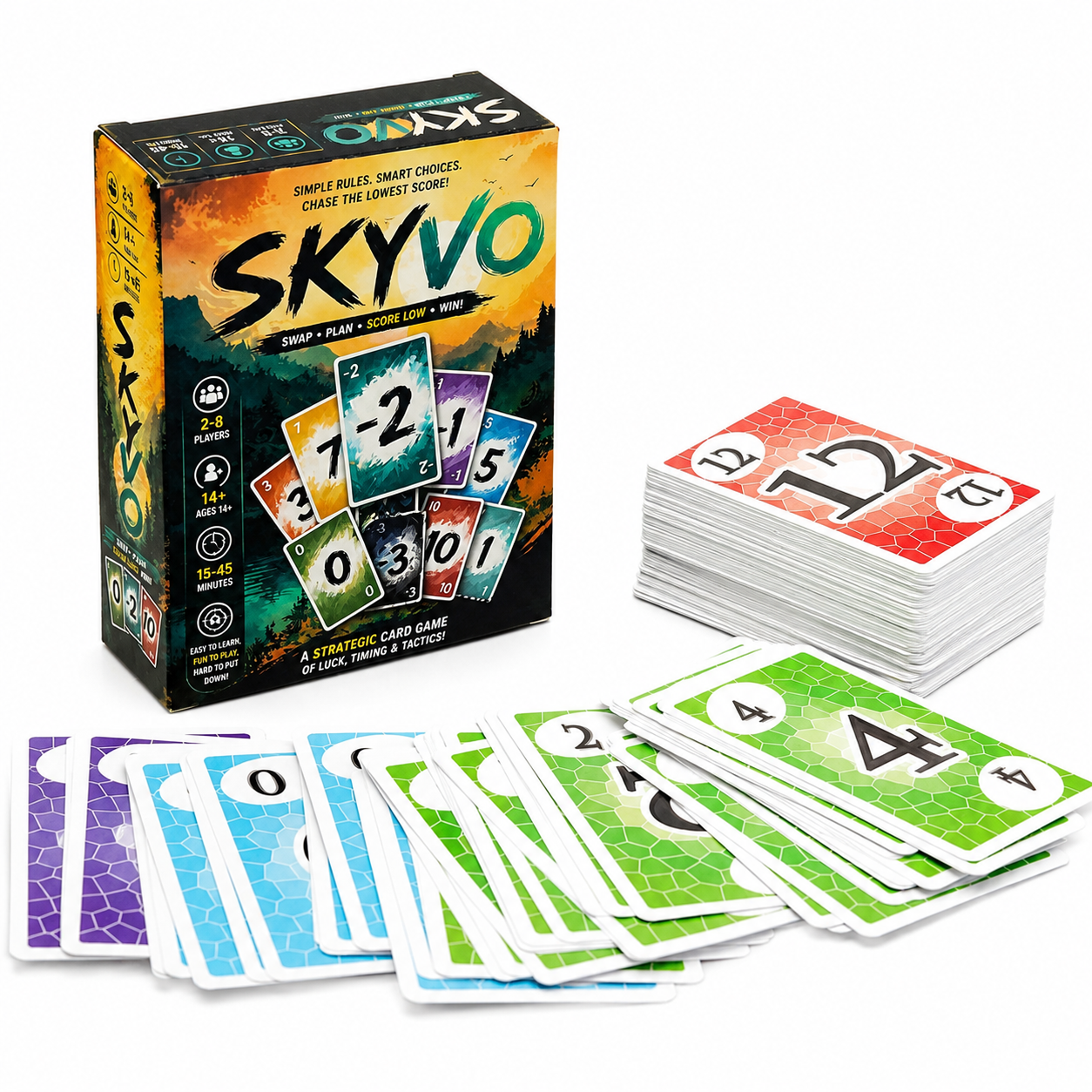 Party Games Indoor - Strategic Number Matching Card Game Fast