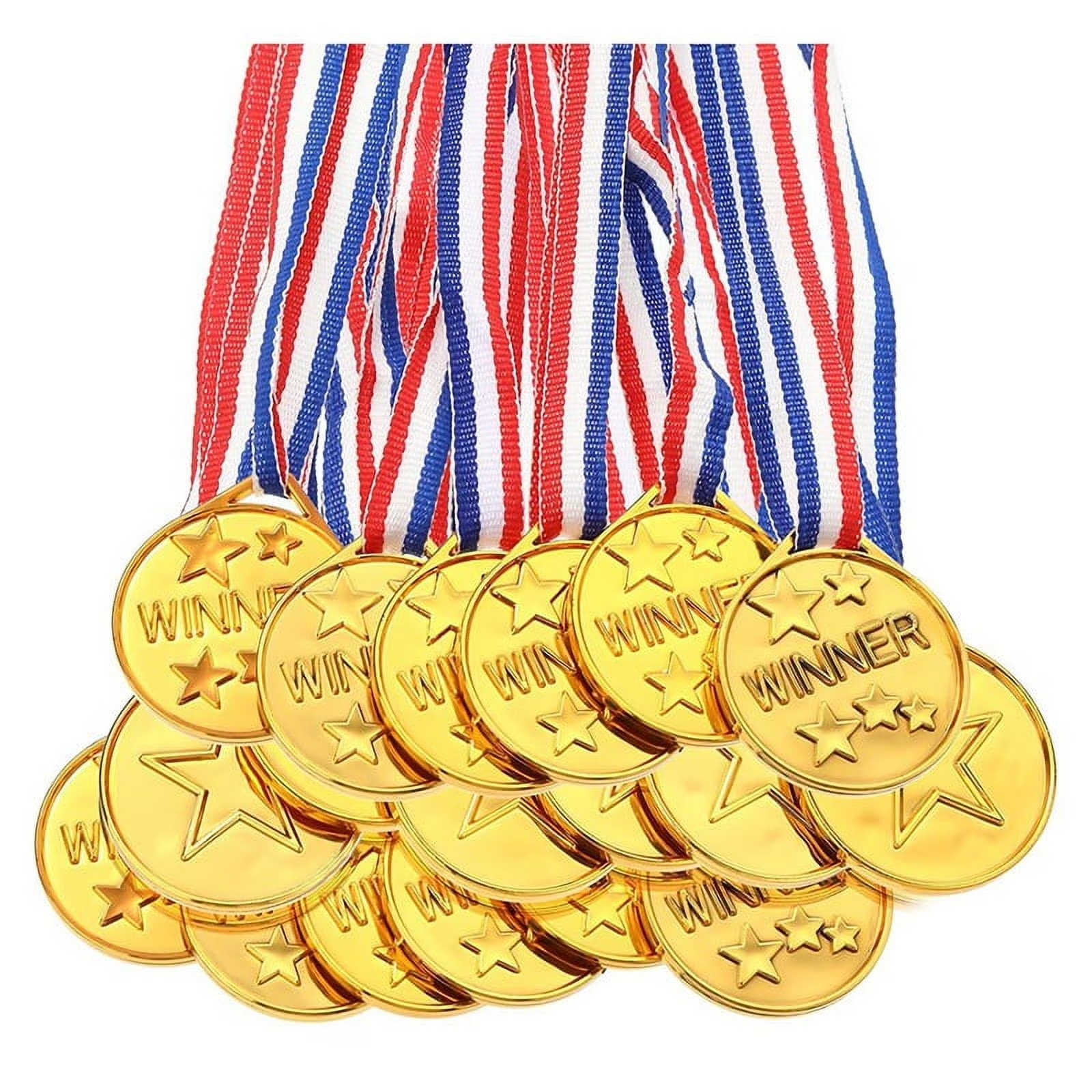 Party Games Easter - 30Pcs Plastic Gold Winners Medals Trophy