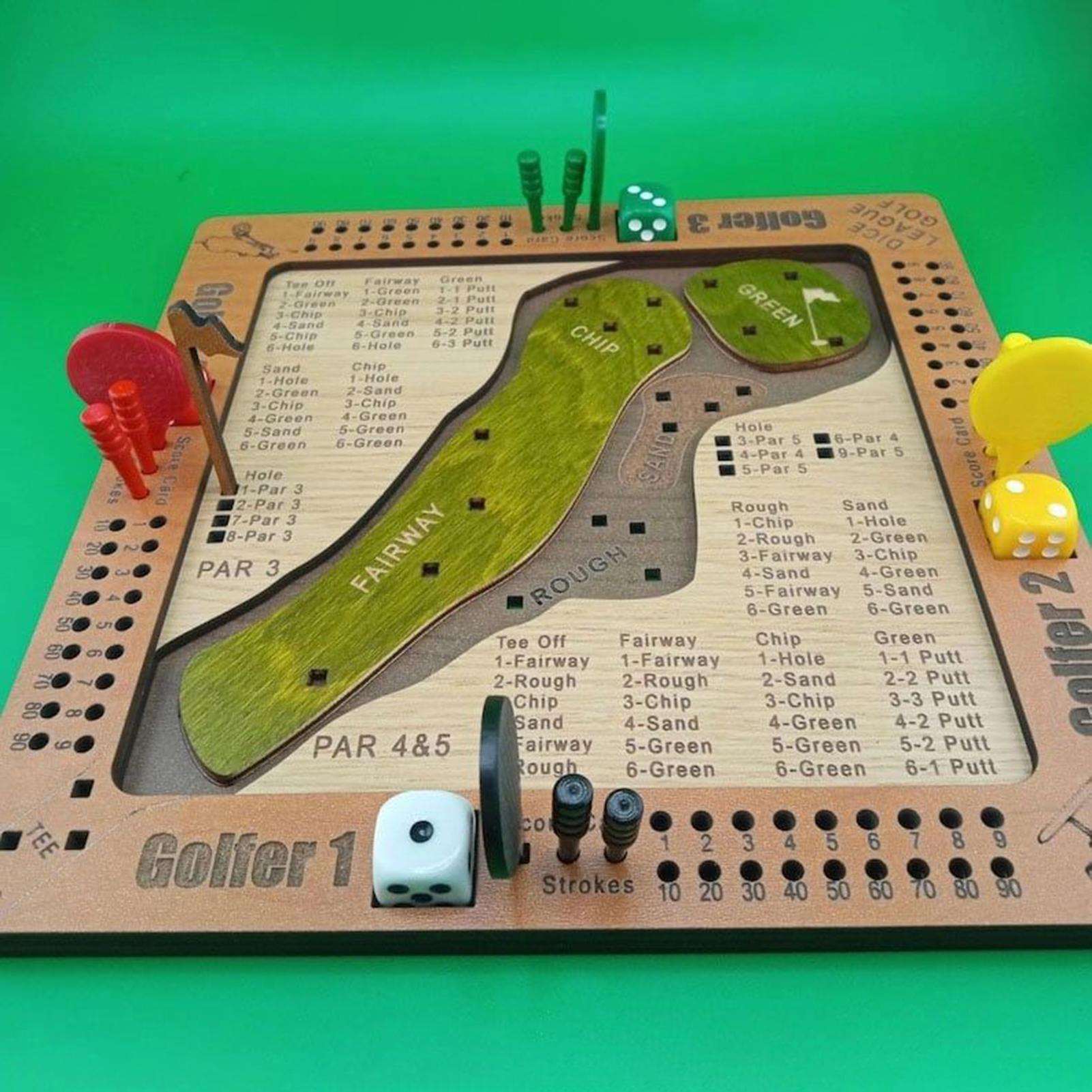Golf Dice Game Wooden Challeng - Party Games Console のレビューと価格