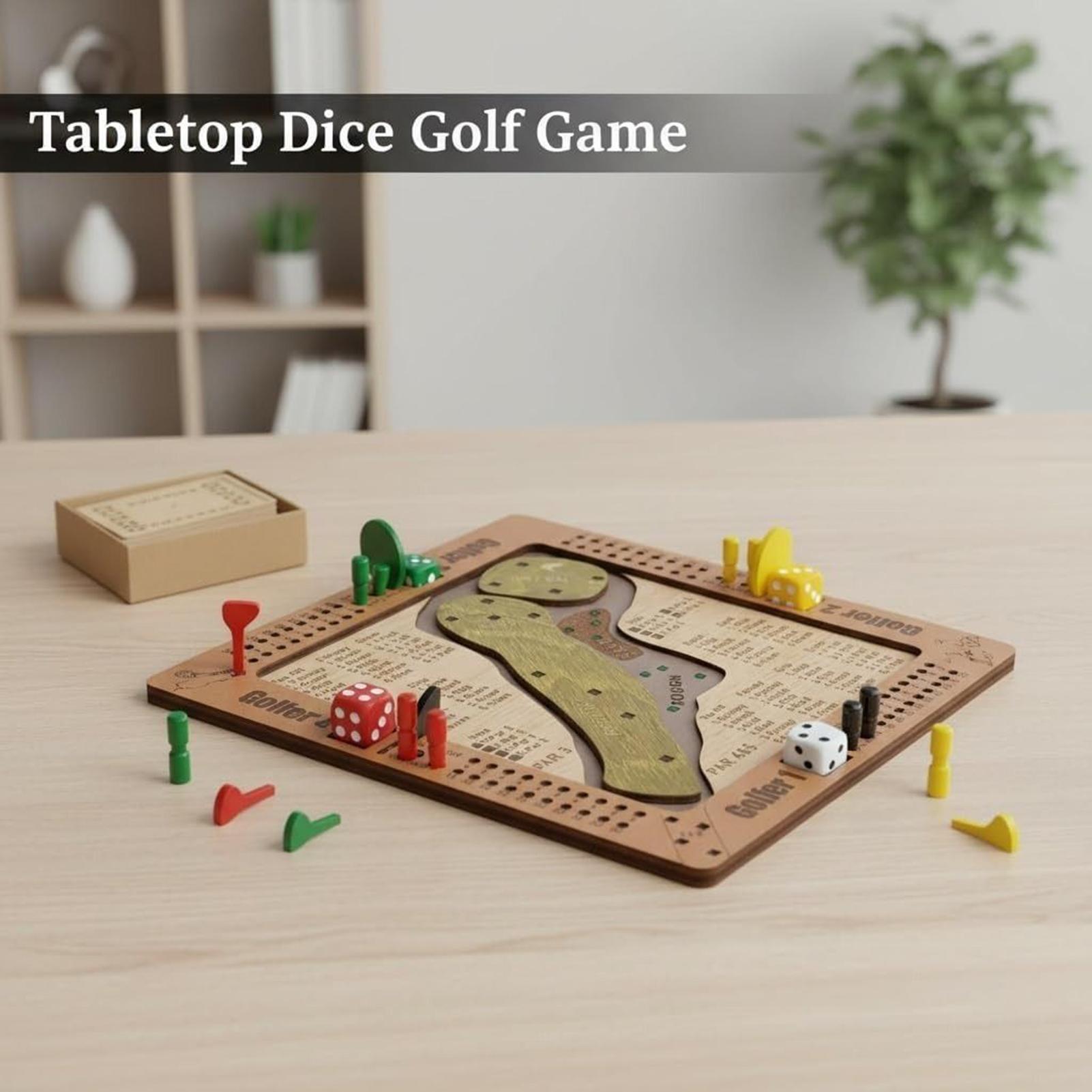 Golf Dice Game Wooden Challeng - Party Games Console のレビューと価格