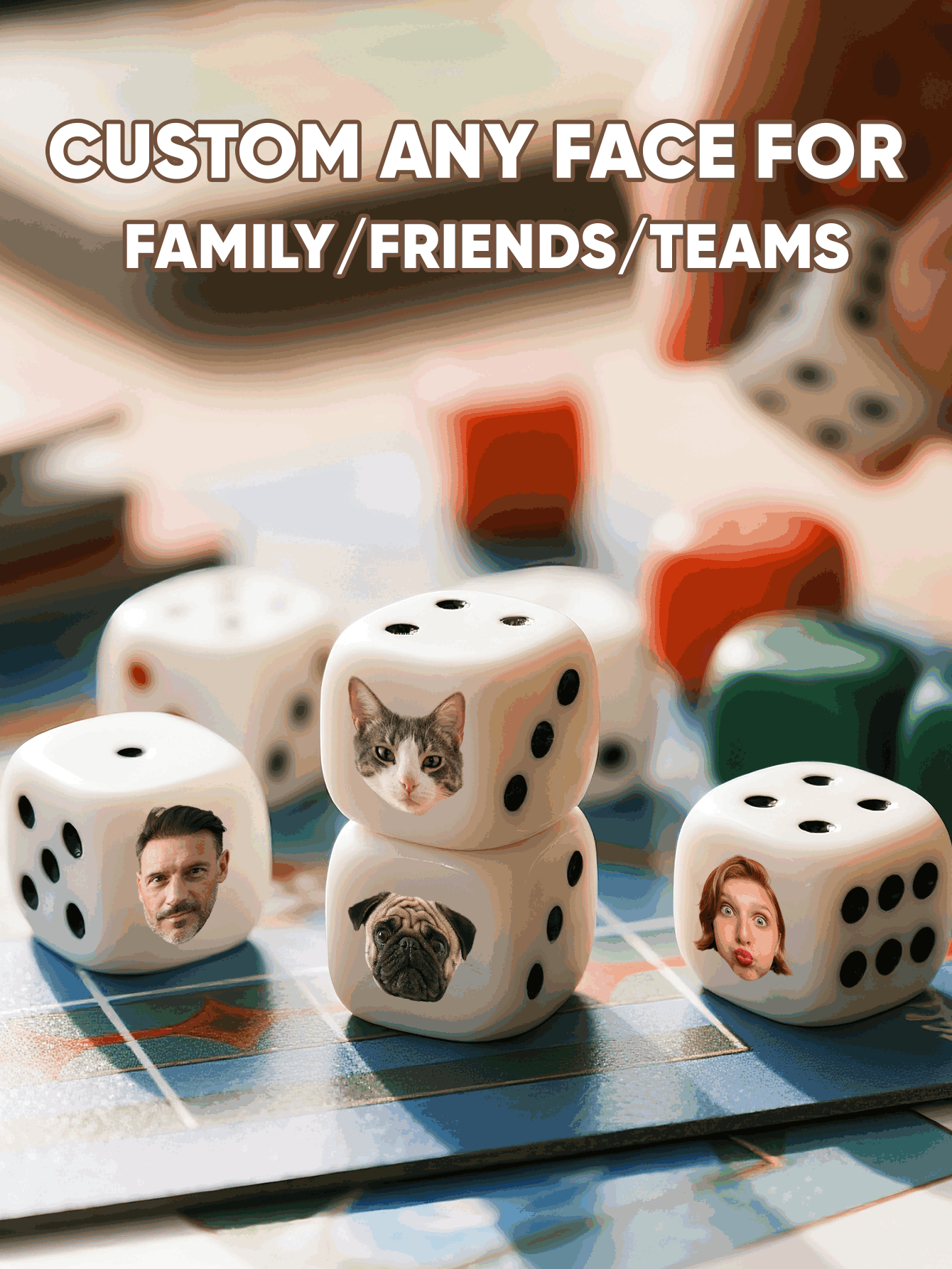 Custom Face Dice Personalized  - Party Games Easter のレビューと価格