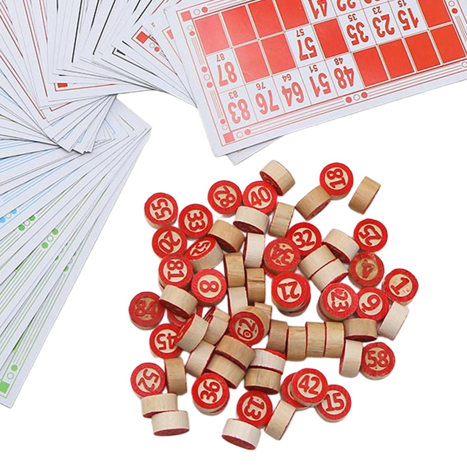 Bingo Game Wooden Funny Educat - Play Friends Party Games のレビューと価格