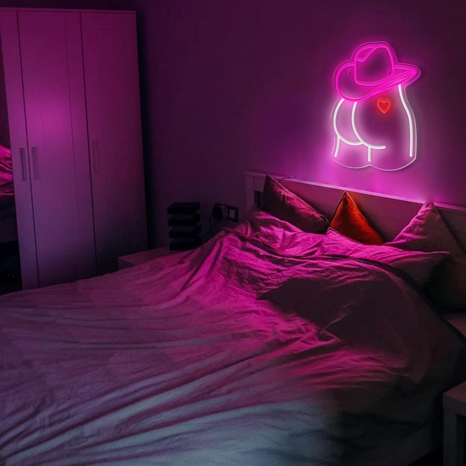 Cowgirl Neon Sign Dimmable LED - Party Games Girls のレビューと価格