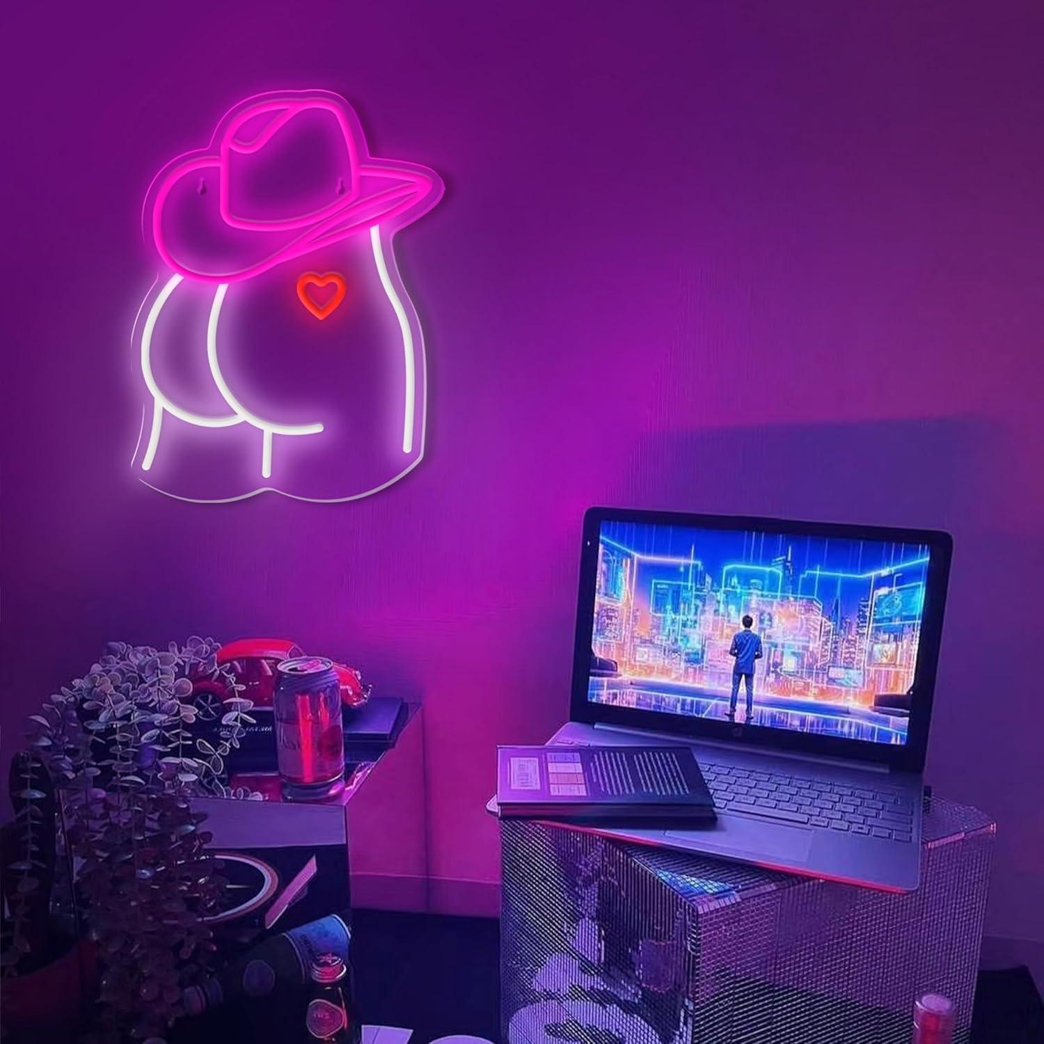 Cowgirl Neon Sign Dimmable LED - Party Games Girls のレビューと価格