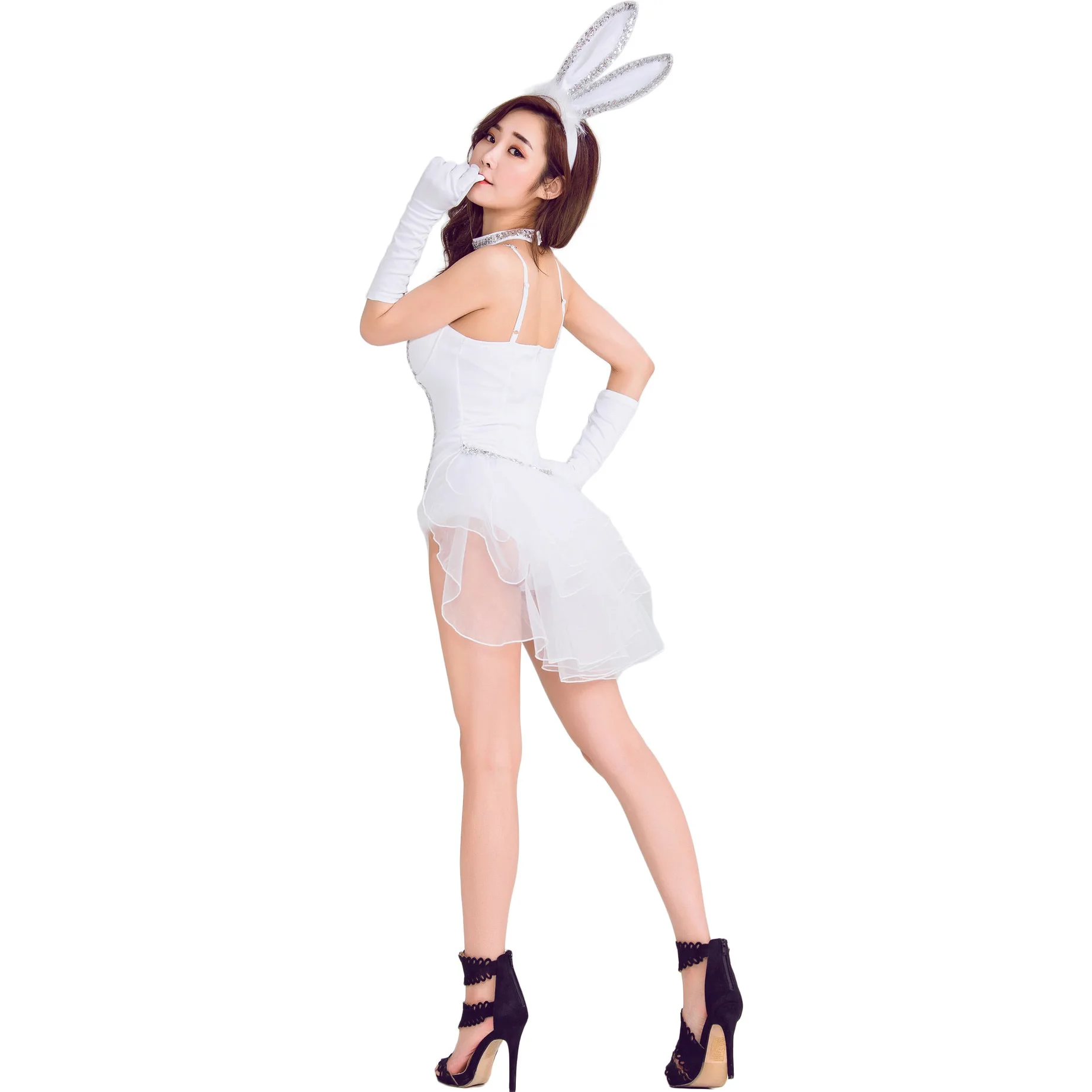 White Sexy Tuxedo Bunny Girl C - Party Games Bunny のレビューと価格