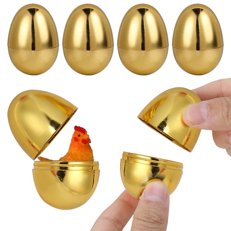 6PCS Golden Easter Eggs Plasti - Party Games Egg のレビューと価格