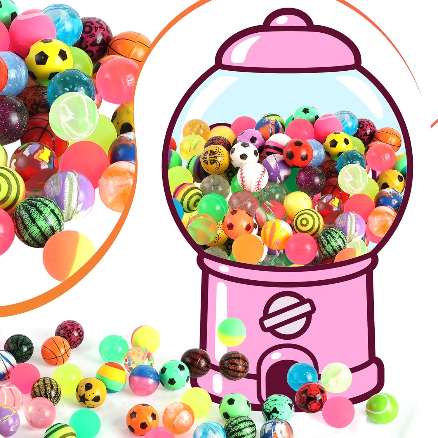 6/100PCS Halloween Bouncy Ball - Party Games Easter のレビューと価格