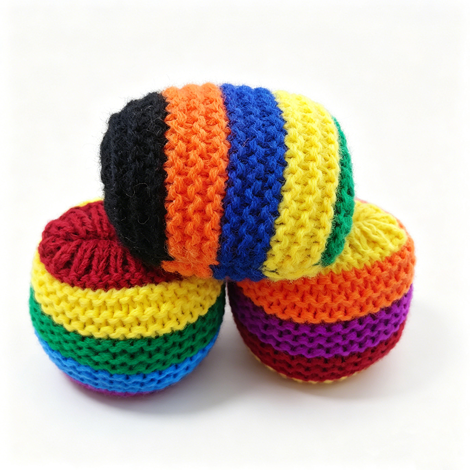 Hacky Sack Rainbow Striped Han - Party Games Good のレビューと価格