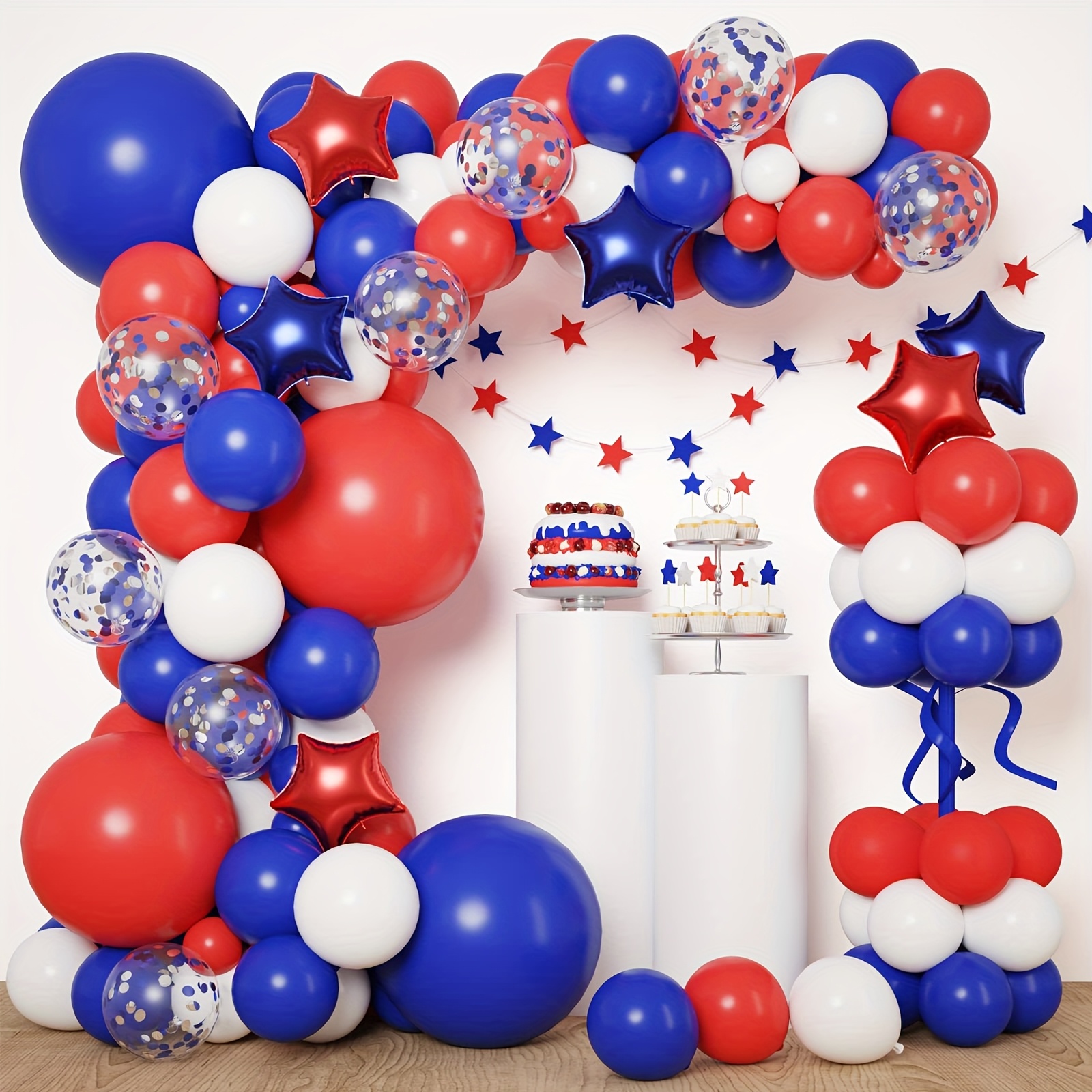 158pcs Red White Blue Patrioti - Party Games Easy のレビューと価格