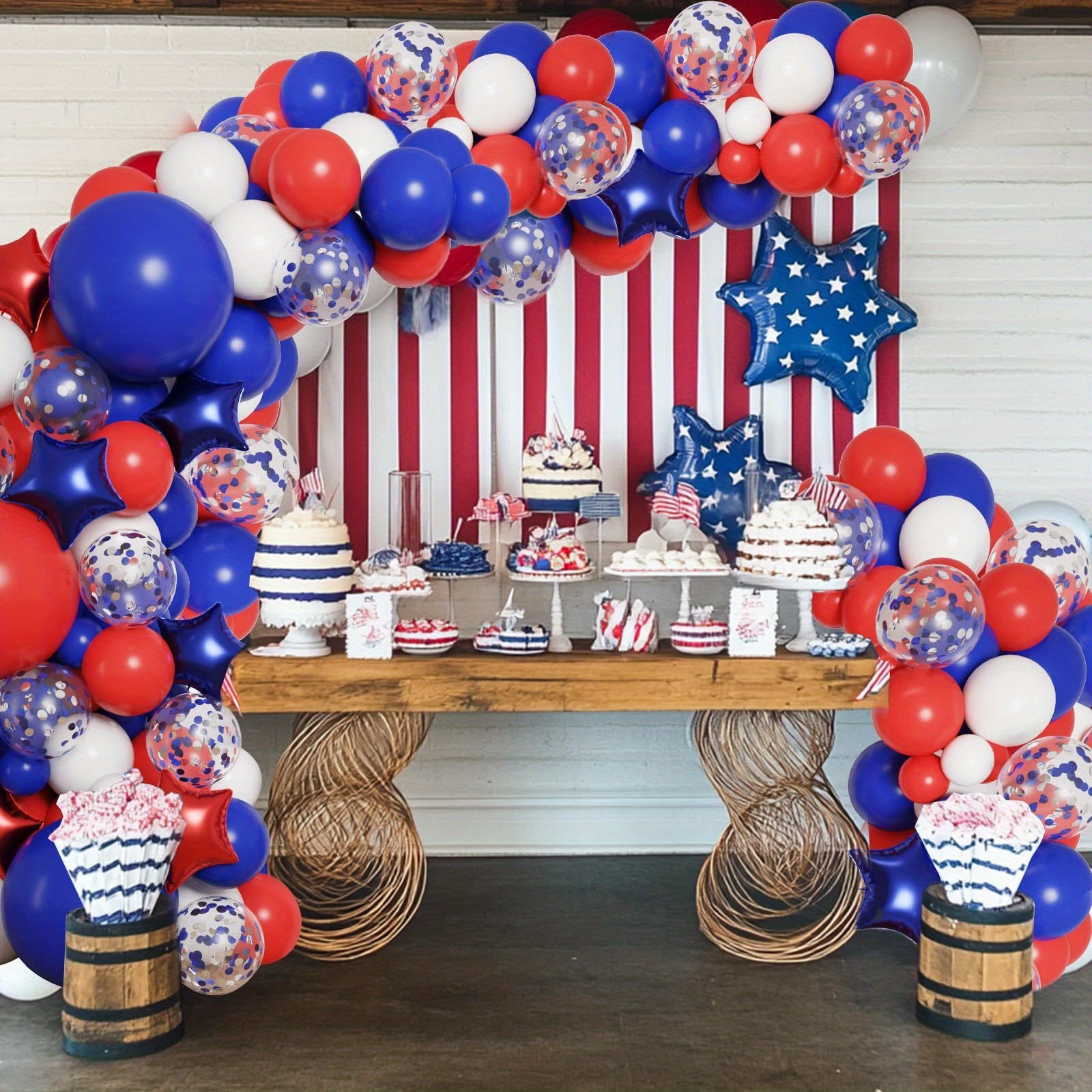 158pcs Red White Blue Patrioti - Party Games Easy のレビューと価格
