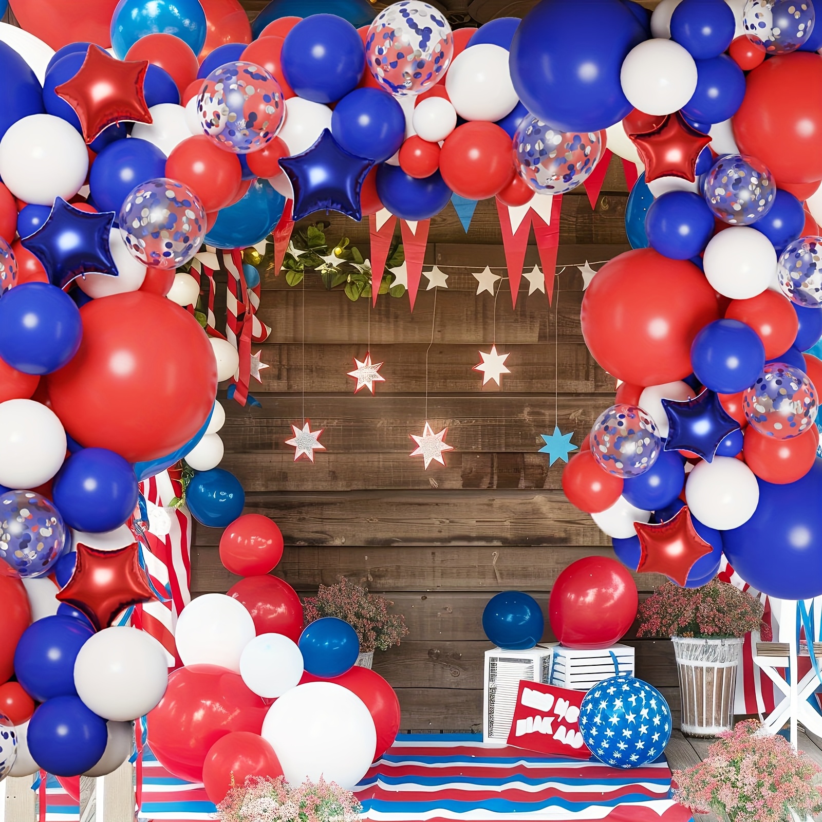 158pcs Red White Blue Patrioti - Party Games Easy のレビューと価格