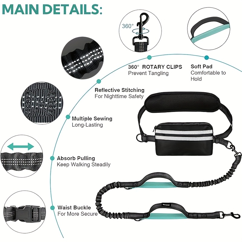 Hands-Free Dog Leash, Waist Ba - Sack Race Bag のレビューと価格