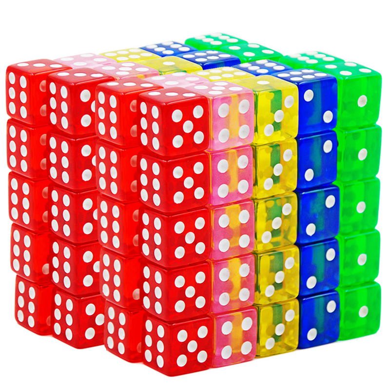 10PCS Transparent Colored Dice - Party Games Juegos De Mesa のレビューと価格