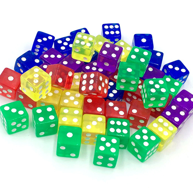 10PCS Transparent Colored Dice - Party Games Juegos De Mesa のレビューと価格