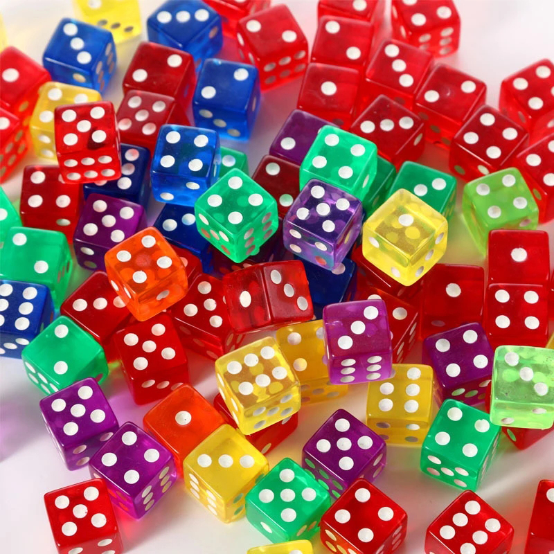 10PCS Transparent Colored Dice - Party Games Juegos De Mesa のレビューと価格