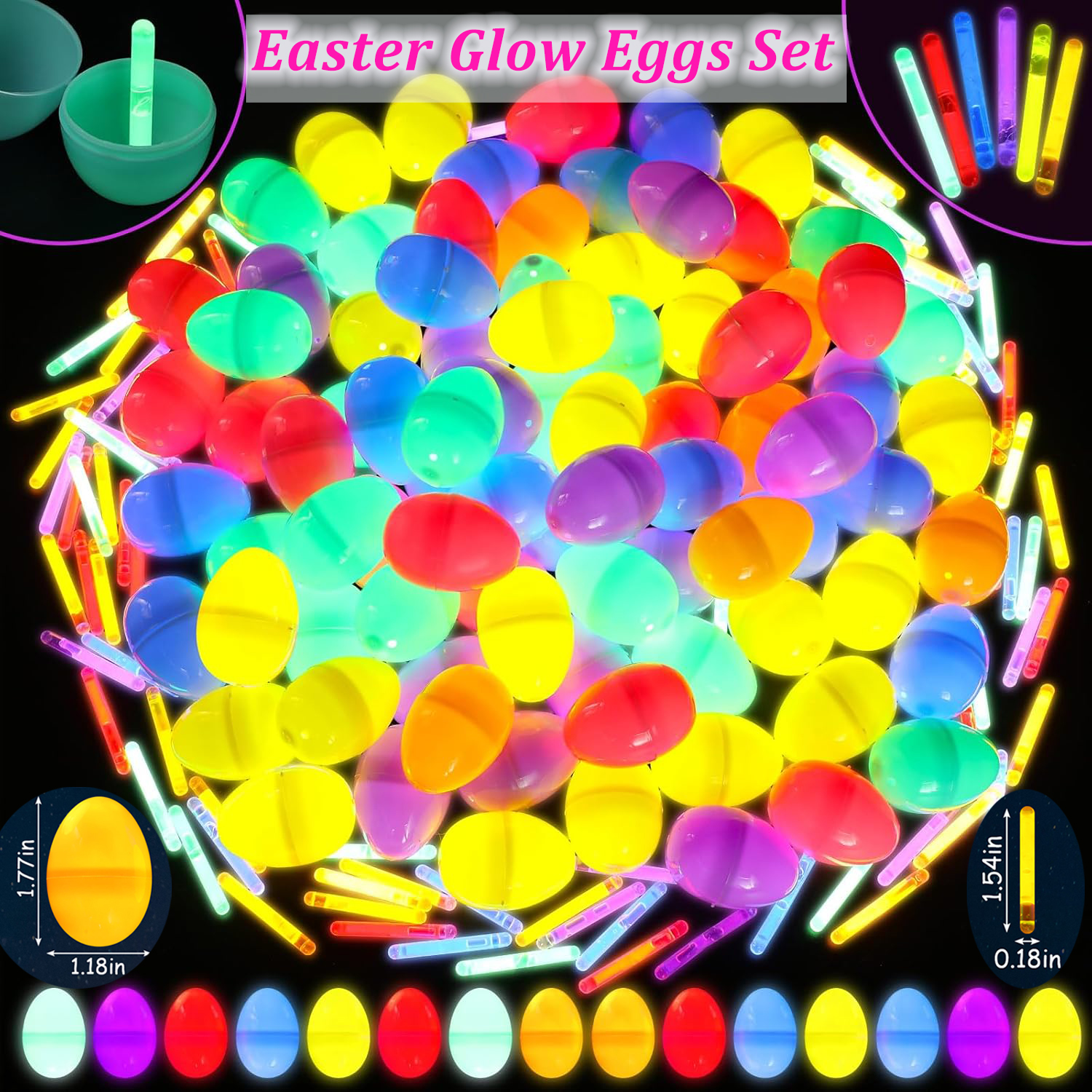 100-300Set Easter Eggs with Mi - Party Games Egg のレビューと価格