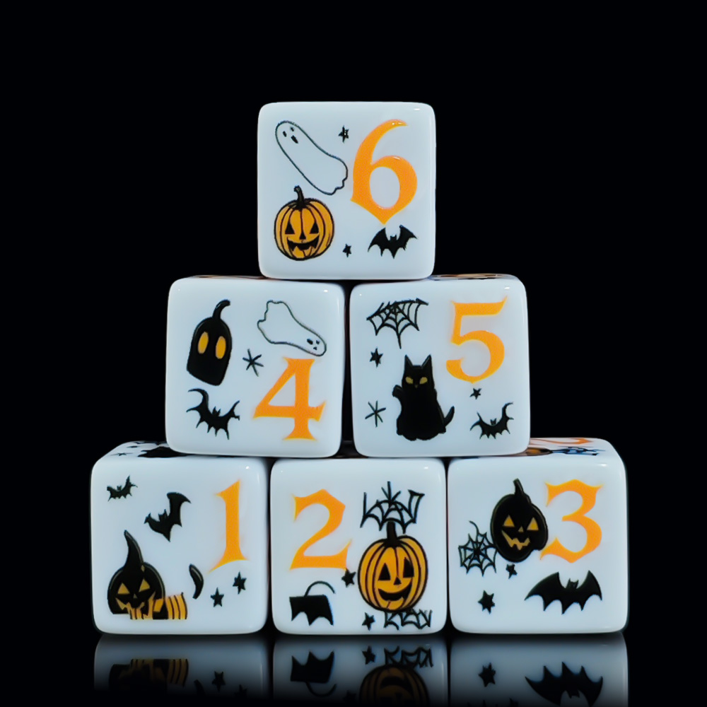 12Pcs 16MM White Acrylic Print - Party Games Console のレビューと価格