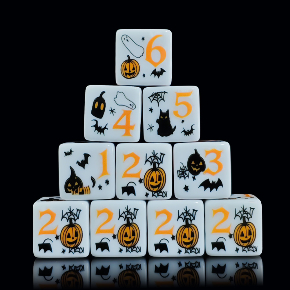 12Pcs 16MM White Acrylic Print - Party Games Console のレビューと価格