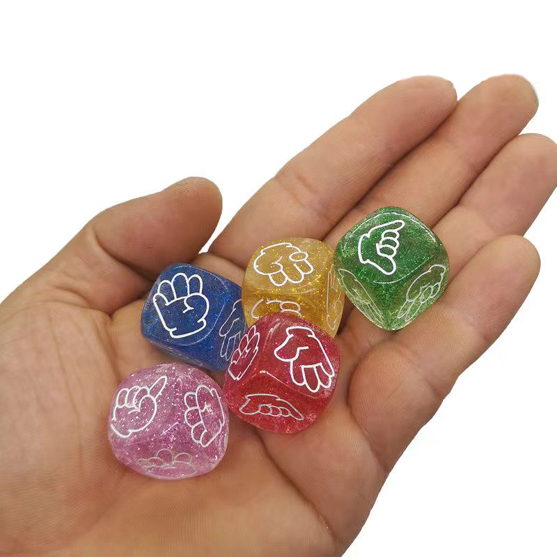 10PCS Glitter Dice 6 Sided 20M - Party Games Juegos De Mesa のレビューと価格
