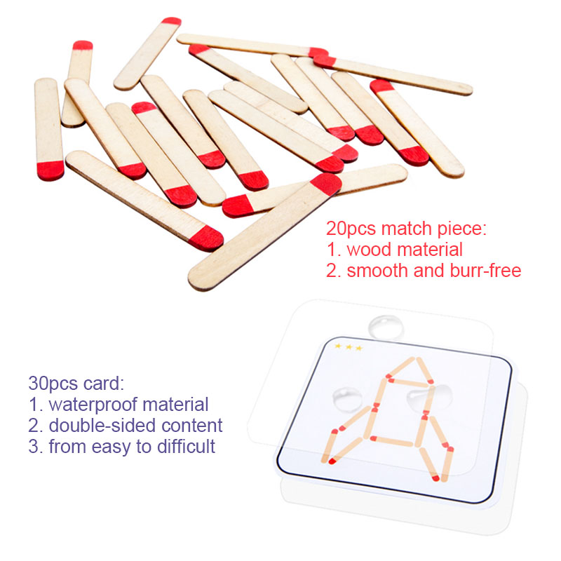 Montessori Matches Puzzles Gam - Party Games Kids Indoor のレビューと価格