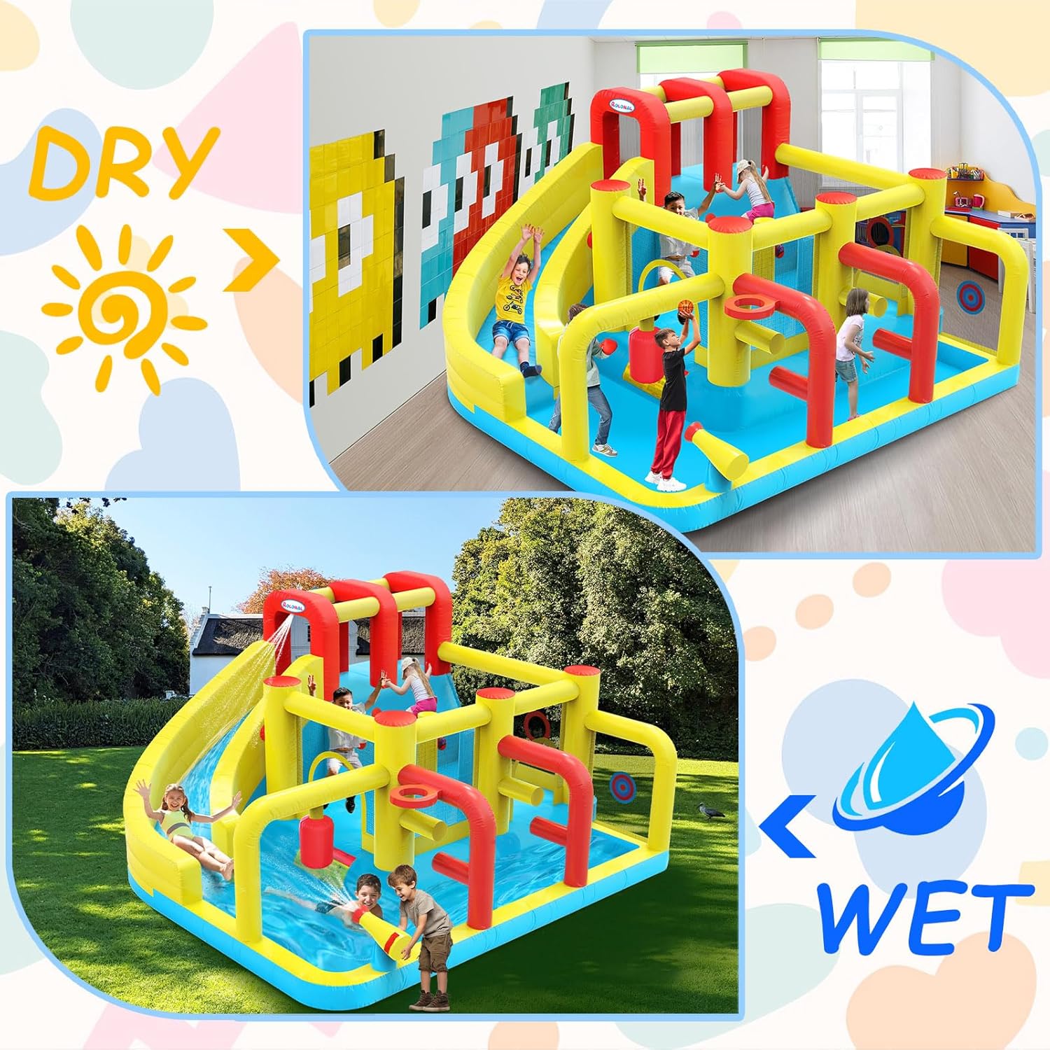 Kids Inflatable Water Slide Bo - Party Games Indoor のレビューと価格