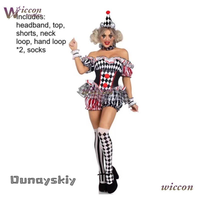 Women Clown Cosplay Costume Ci - Party Games Free Online のレビューと価格