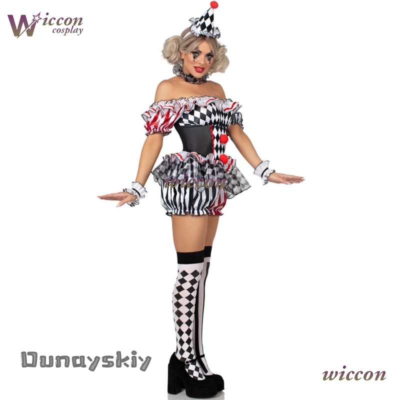 Women Clown Cosplay Costume Ci - Party Games Free Online のレビューと価格