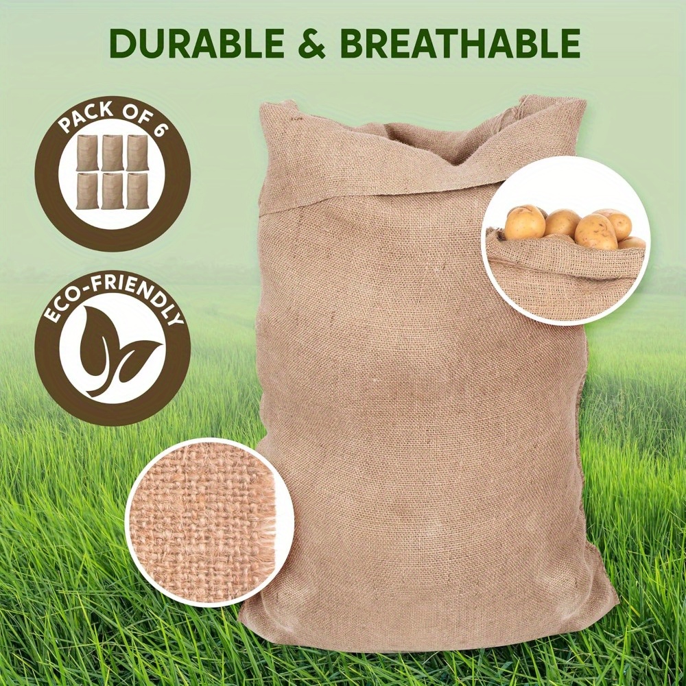 6 Pack Large Burlap Potato Sac - Sack Race Bag のレビューと価格