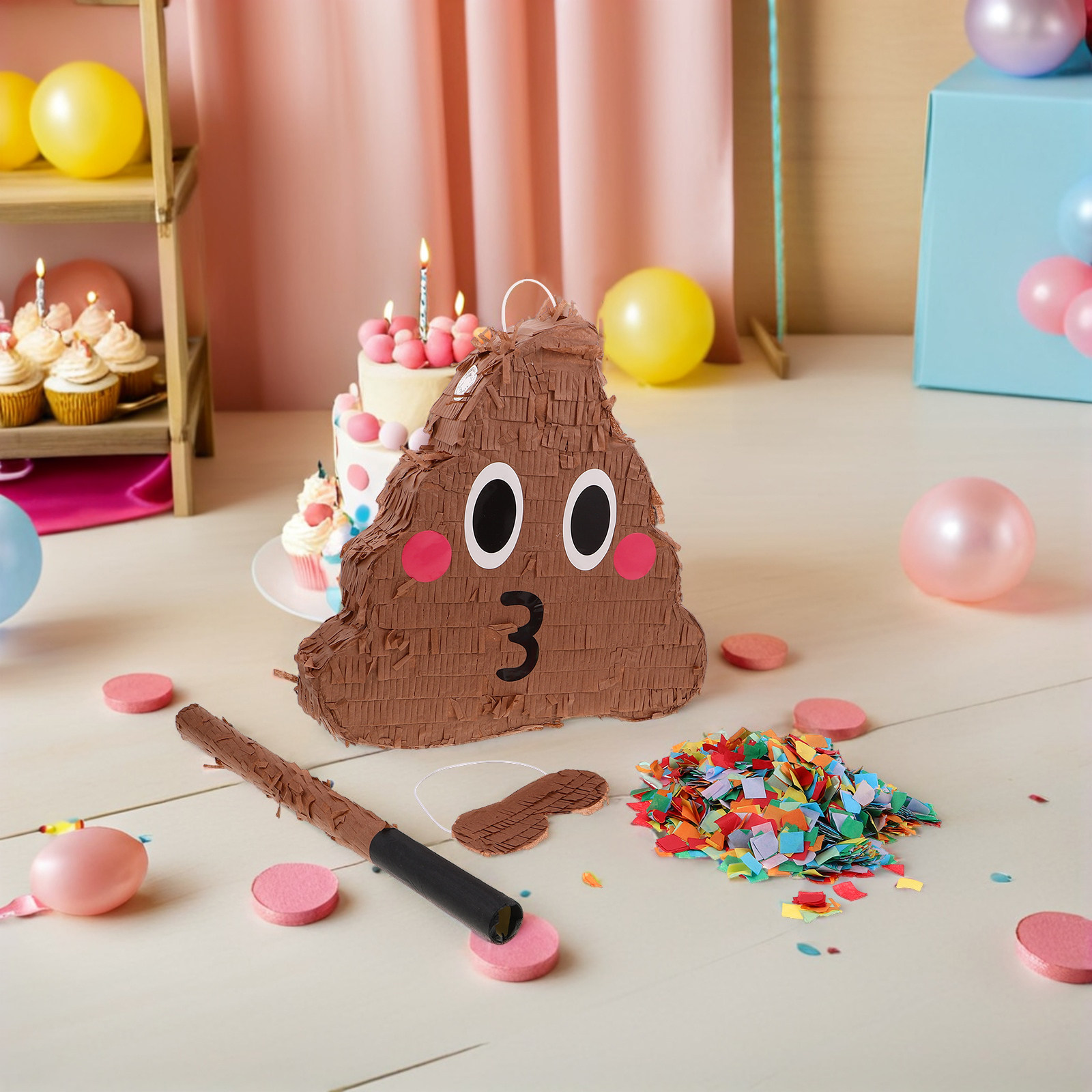 1Set Poop Themed Pinata Set fo - Party Games Easy のレビューと価格