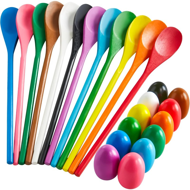 24 PCS Easter Egg and Spoon Ra - Party Games Egg のレビューと価格