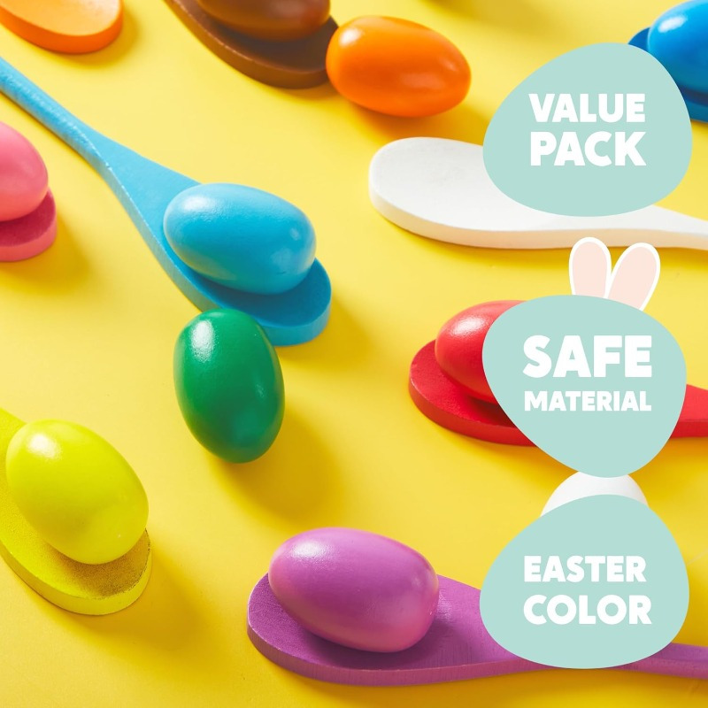 24 PCS Easter Egg and Spoon Ra - Party Games Egg のレビューと価格