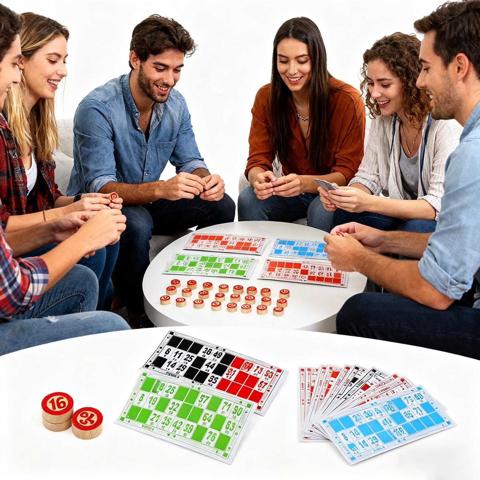 Bingo Card Game Vintage Wooden - Play Friends Party Games のレビューと価格